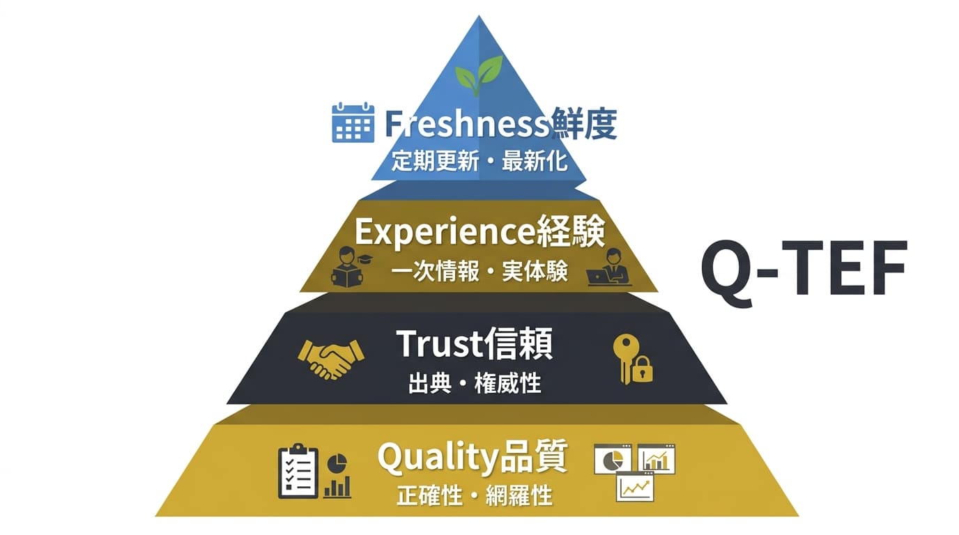 Q-TEFフレームワークのピラミッド図