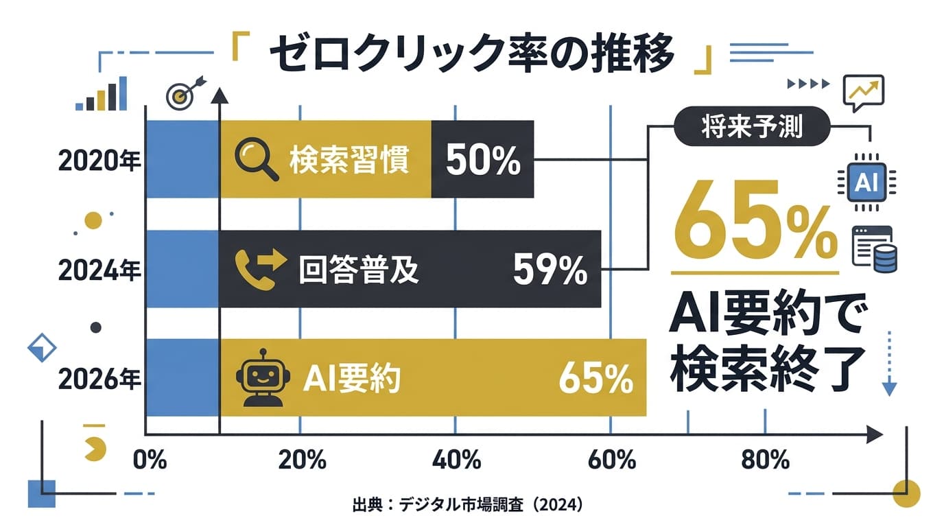ゼロクリック検索率の推移データ