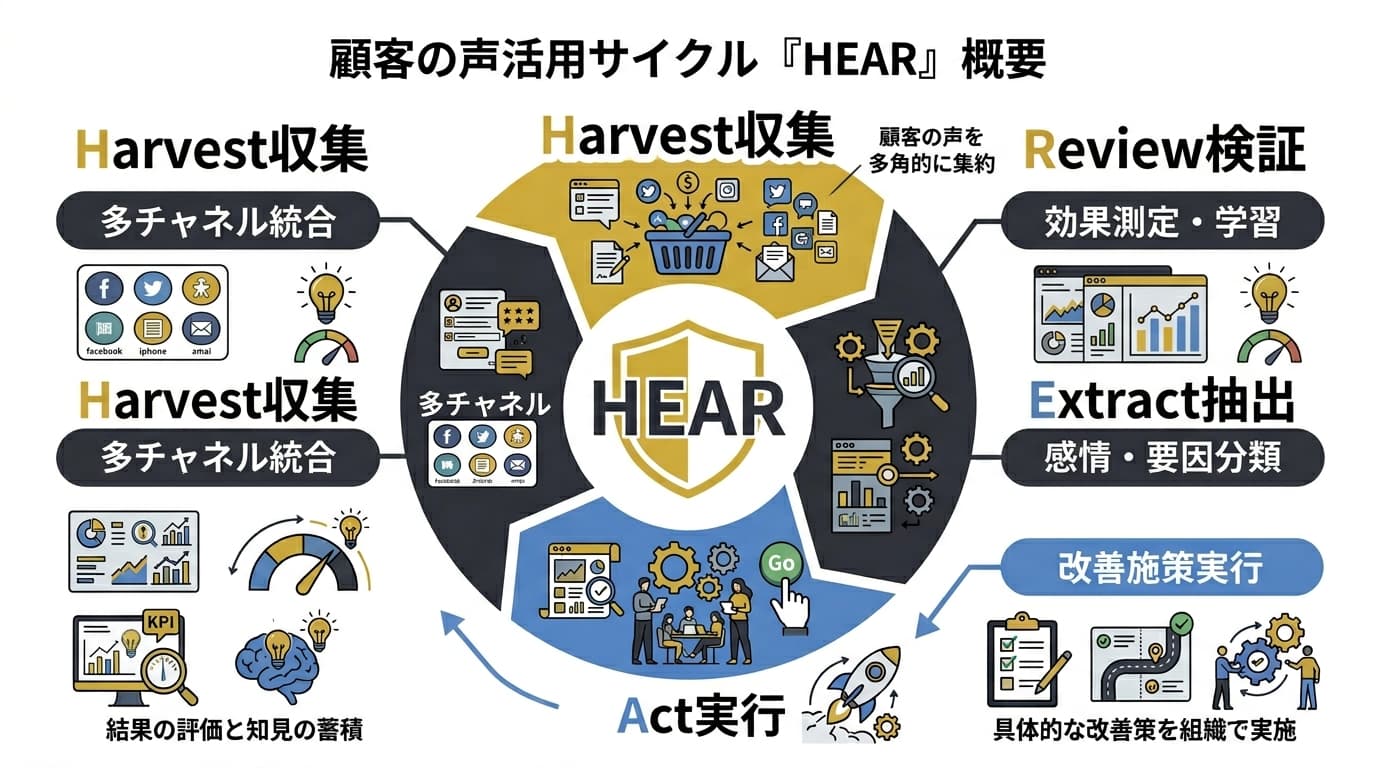 HEARフレームワークのサイクル図
