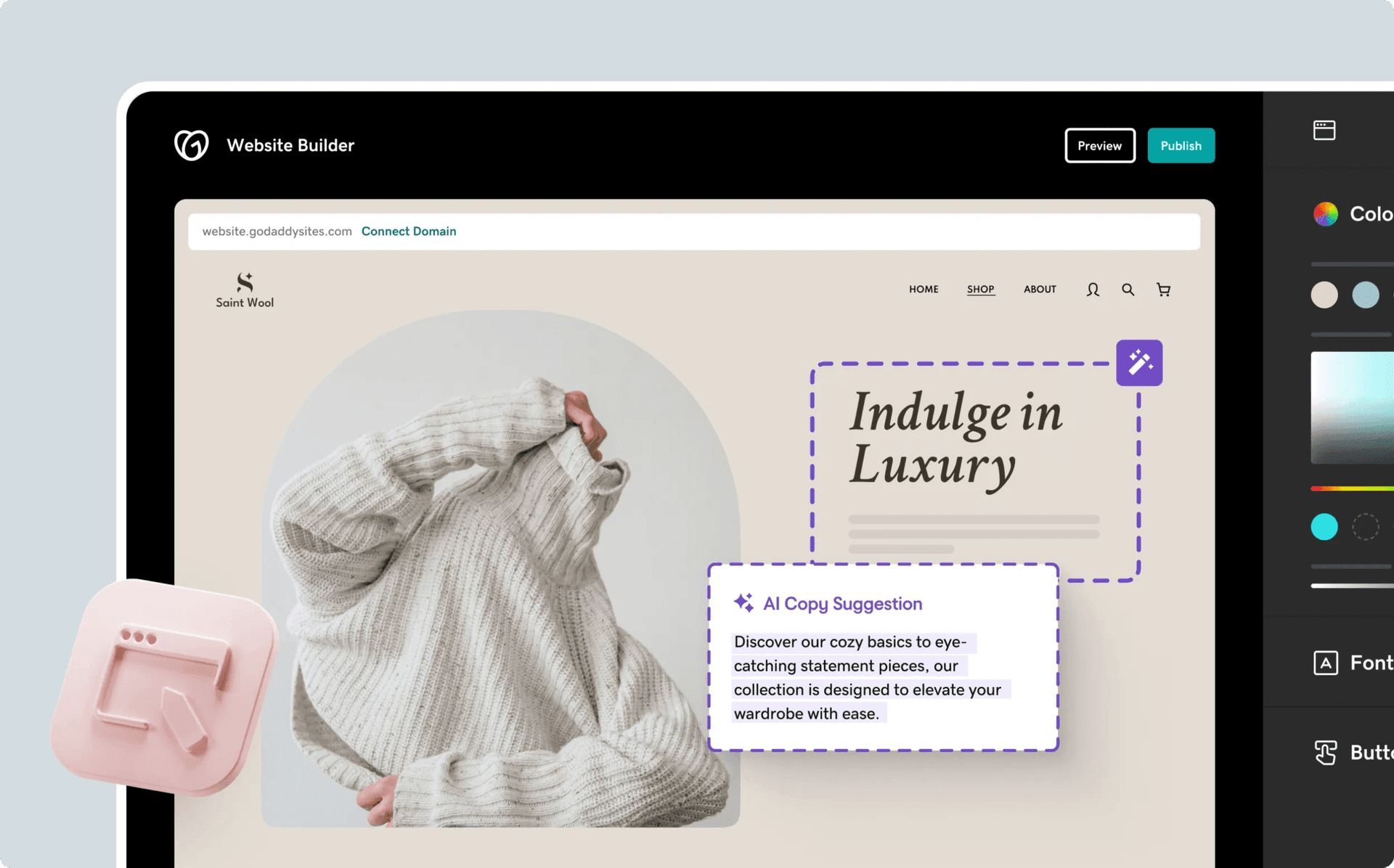 GoDaddy AI Website Builder image