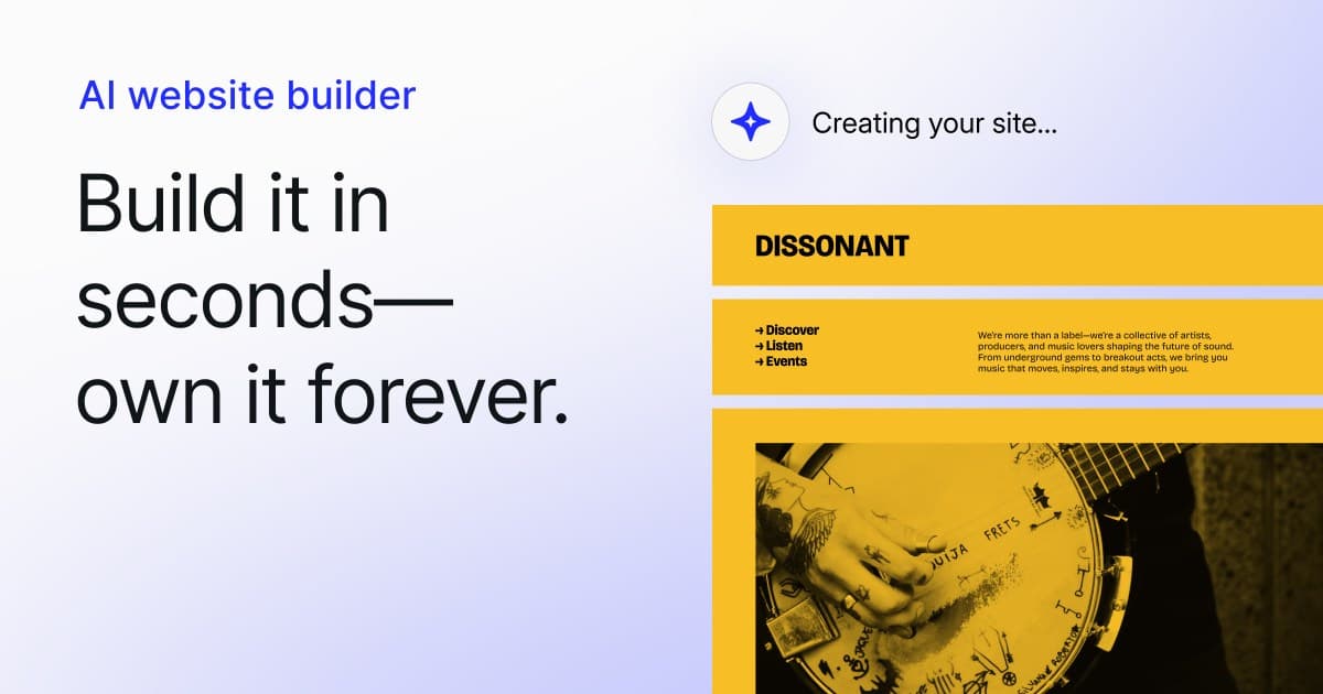 WordPress.com AI Website Builder image